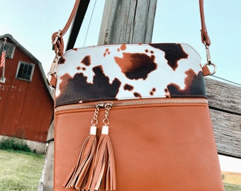 CowPrint Crossbody Bag