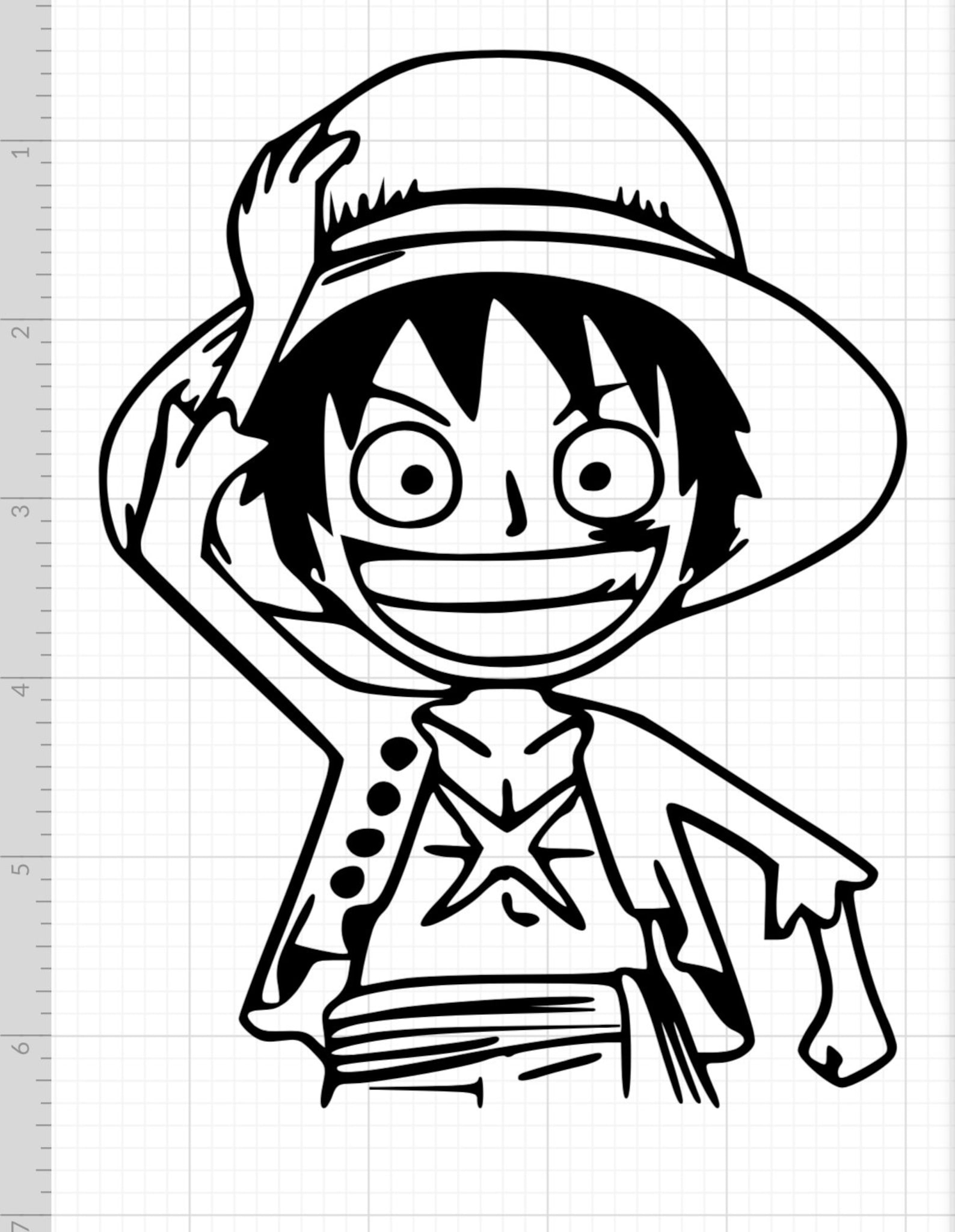 Straw Hat Luffy Decal Etsy Canada