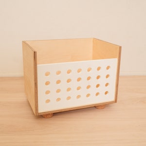 Vinyl record storage crate White