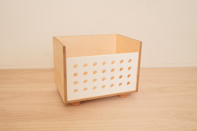 Vinyl record storage crate White