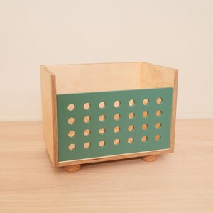 Vinyl record storage crate Green