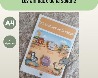 A4 Sheet - Savannah Animals