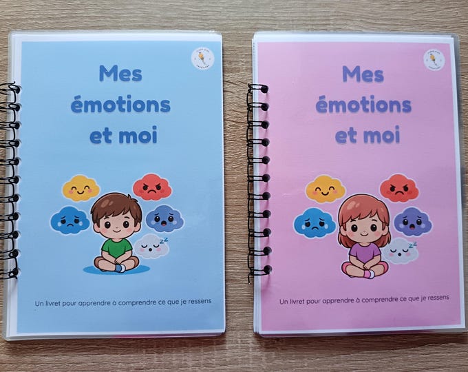 Laminated A5 children's emotions booklet – Learning to manage anger, sadness, and fears