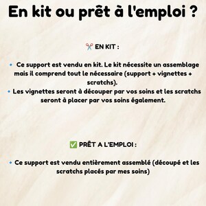 K&ouml;nnte beinhalten: Ein hellbeige Bild mit franz&ouml;sischem Text. Der Text fragt "En kit ou pr&ecirc;t &agrave; l'emploi ?" (Als Bausatz oder gebrauchsfertig?). Es werden Optionen beschrieben: "EN KIT" (Als Bausatz) und "PR&Ecirc;T A L'EMPLOI" (Gebrauchsfertig).