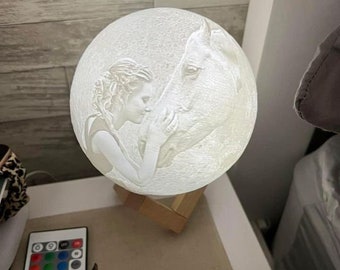 Personalised  LED Moon Lamp Night Light
