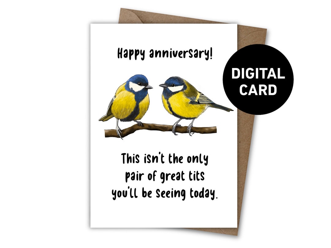 Printable Anniversary Card, Anniversary Tits Card, Rude Anniversary ...