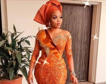 African Lace Dress - Etsy