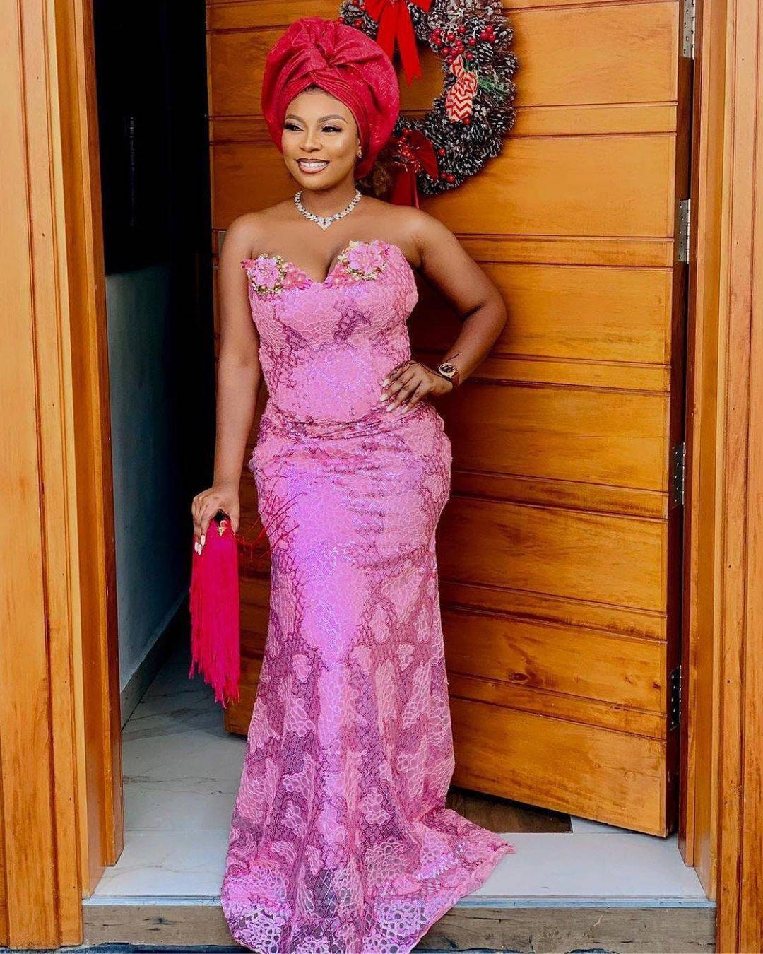 Latest Nigeria & Africa Pink Lace Dress. Mermaid Asoebi - Etsy
