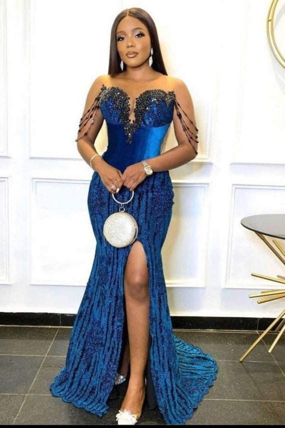 Latest Nigeria & Africa Lace Dress. Mermaid Asoebi Dress/iso - Etsy