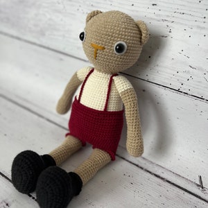 Gehaakte Amigurumi Beer, handgemaakte gehaakte beer, Amigurumi beer, gehaakte Amigurumi, handgemaakte opgezette dieren