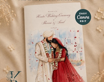 Hindu Wedding Ceremony Guide | Illustrated Order of Service (Digital Download)