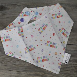 Birthday Dog Bandana | Its My Barkday Dog Bandana | Birthday Bandana | Snap Dog Bandana | Over The Collar Dog Bandana | Dog Accessories