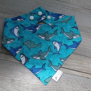 Shark Dog Bandana | Summer Dog Bandana | Snap Dog Bandana | Dog Accessories