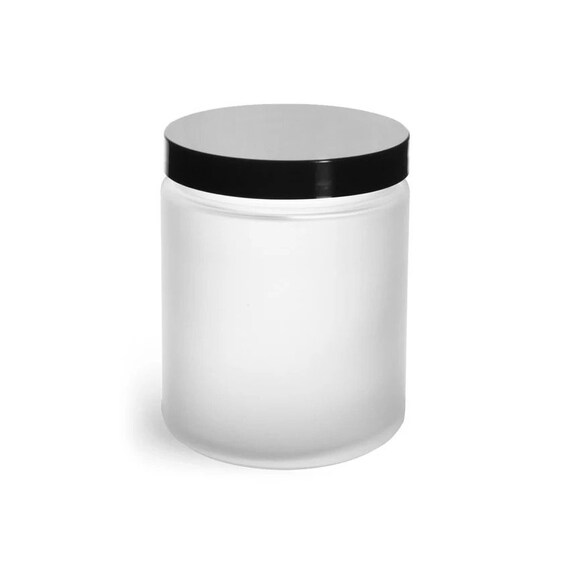 3 Oz Frosted Glass Container Etsy