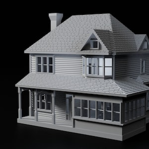 N Scale House &#39;Syracuse I&#39; - STL Files for 3D Printing - Model Train or Diorama