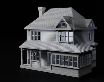 N Scale House 'Syracuse I' - STL Files for 3D Printing - Model Train or Diorama