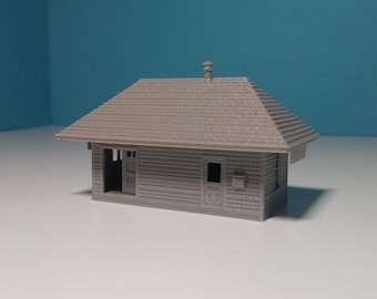 Historique « Winnitoba Station » à l'échelle N - Imprimé en 3D - Modèle réduit de train ou diorama