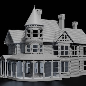 N Scale House 'The Bridgeport' - STL Files for 3D Printing - Model Train or Diorama