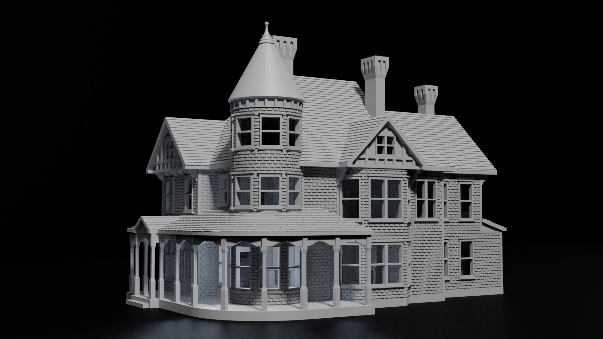 N Scale House 'the Bridgeport' - STL Files for 3D Printing - Model ...