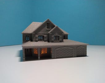 Casa escala N 'The Heppert' - Impresa en 3D - Tren a escala o diorama