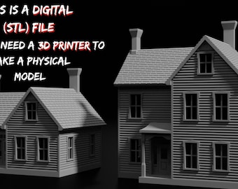 Archivos STL de la casa "The Courtland" en escala N: Diorama de tren a escala para impresión 3D (archivo digital)