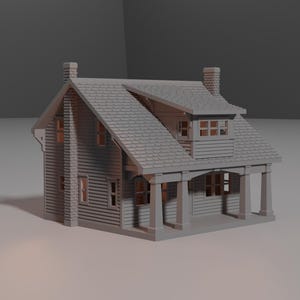 N Scale House &#39;The Sunbeam&#39; - STL Files for 3D Printing - Model Train or Diorama