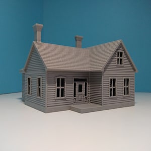 HO Scale House &#39;The Courtland&#39; - 3D Printed - Model Train or Diorama