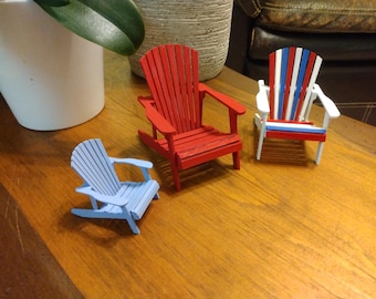 Muskoka / Adirondack 3D Printed Chair, for Card Holder, Diorama or Doll House