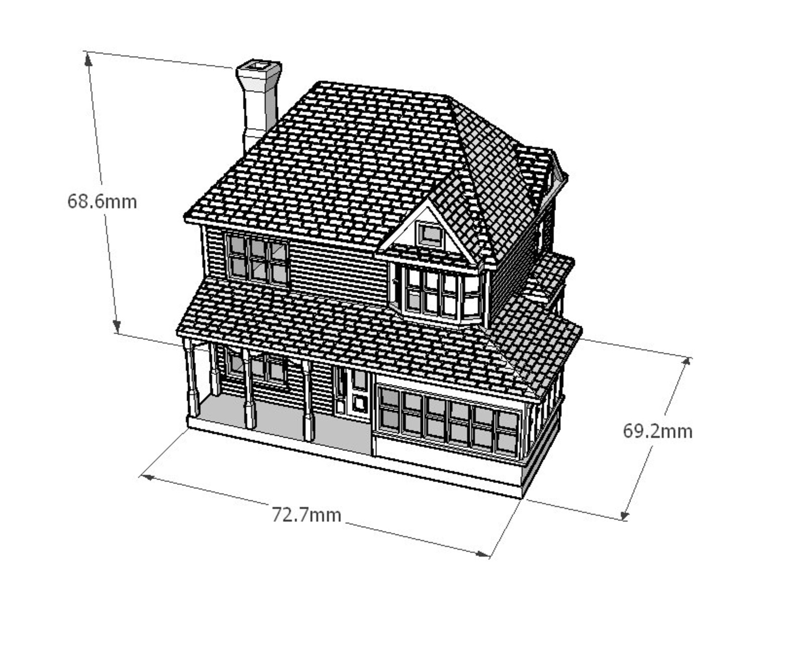 N Scale House 'syracuse I' STL Files for 3D Printing Etsy