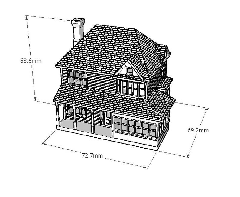 N Scale House 'syracuse I' STL Files for 3D Printing Etsy UK
