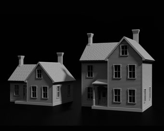 N Scale House 'The Courtland' - STL Files for 3D Printing - Model Train or Diorama