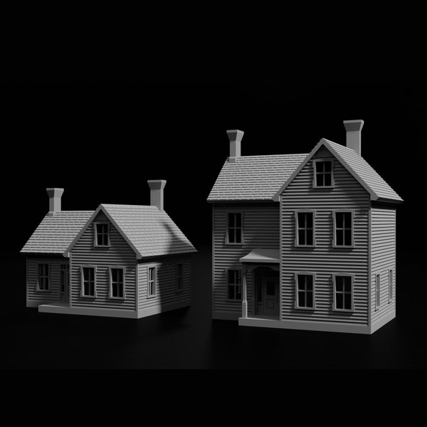 N Scale House 'The Courtland' - STL Files for 3D Printing - Model Train or Diorama