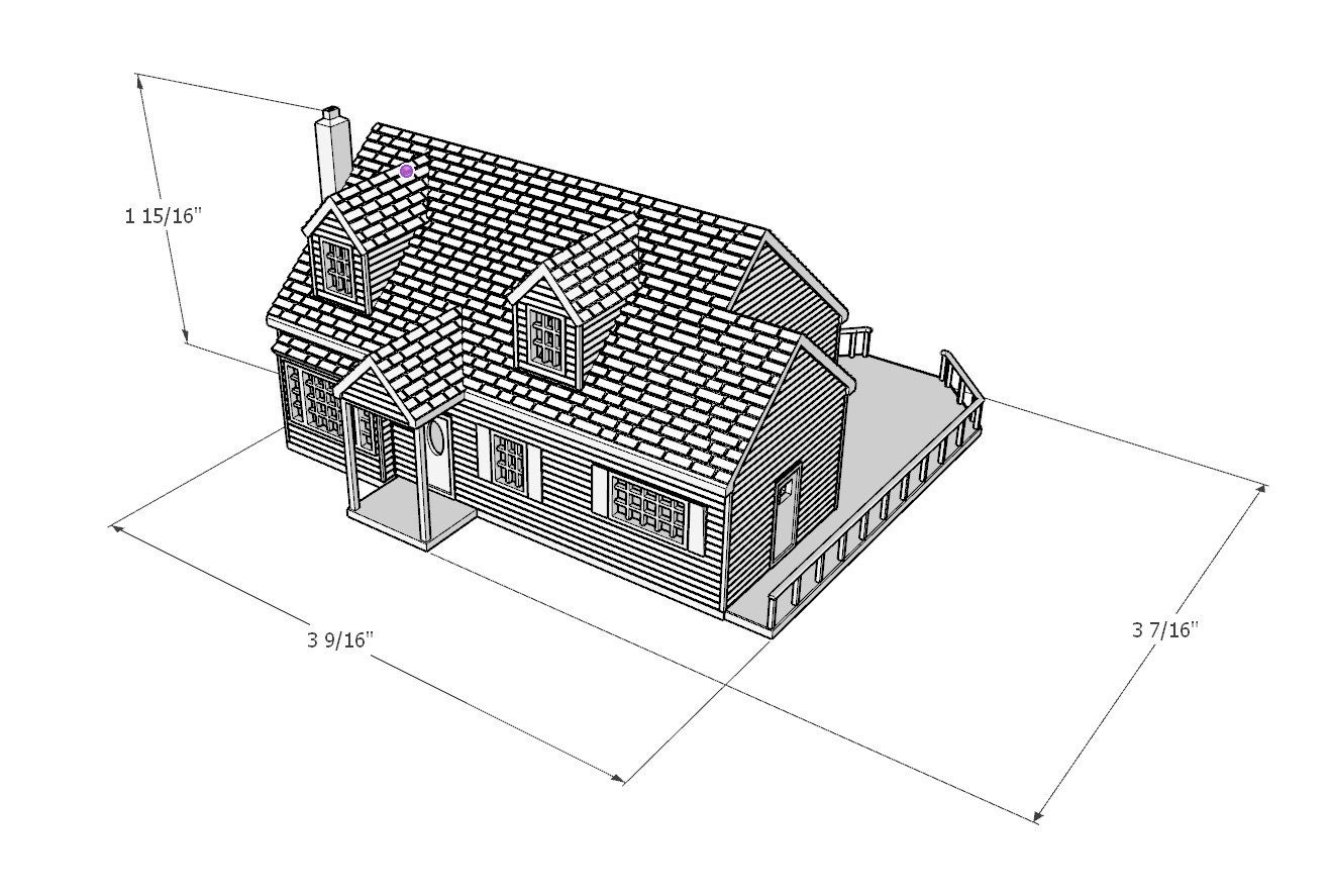 N Scale House 'the Centerpoint' STL Files for 3D Printing Model Train ...