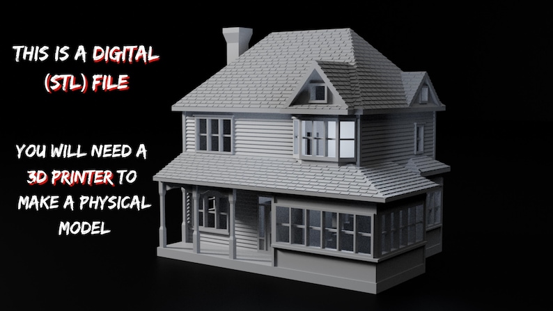Archivos STL de la Casa "Syracuse I" a escala N: Diorama de tren a escala para impresión 3D (archivo digital) imagen 1