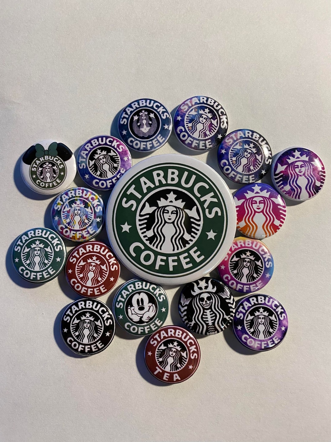 Starbucks Buttons Pack 17 Total Buttons Etsy