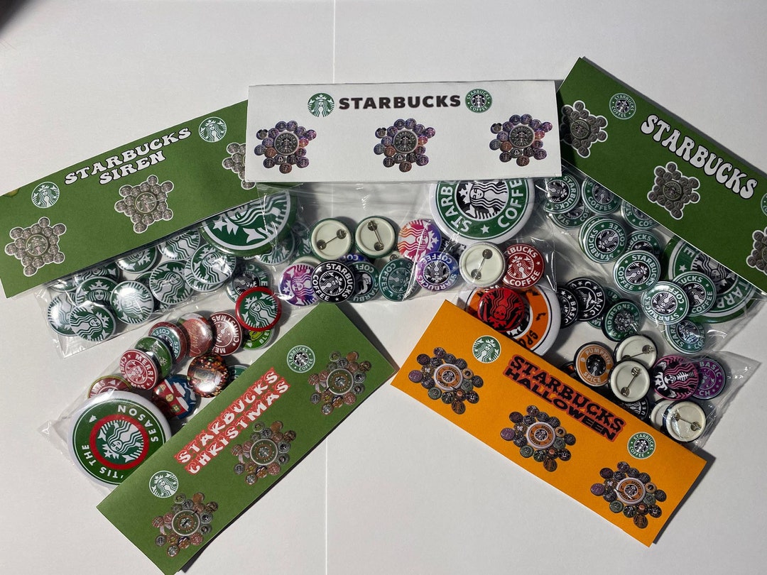Starbucks Buttons Pack a Total of 17 Buttons in Each Bag. Etsy