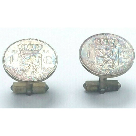 Netherlands 1955 Julianna 1 Gulden .720 Silver Co… - image 2