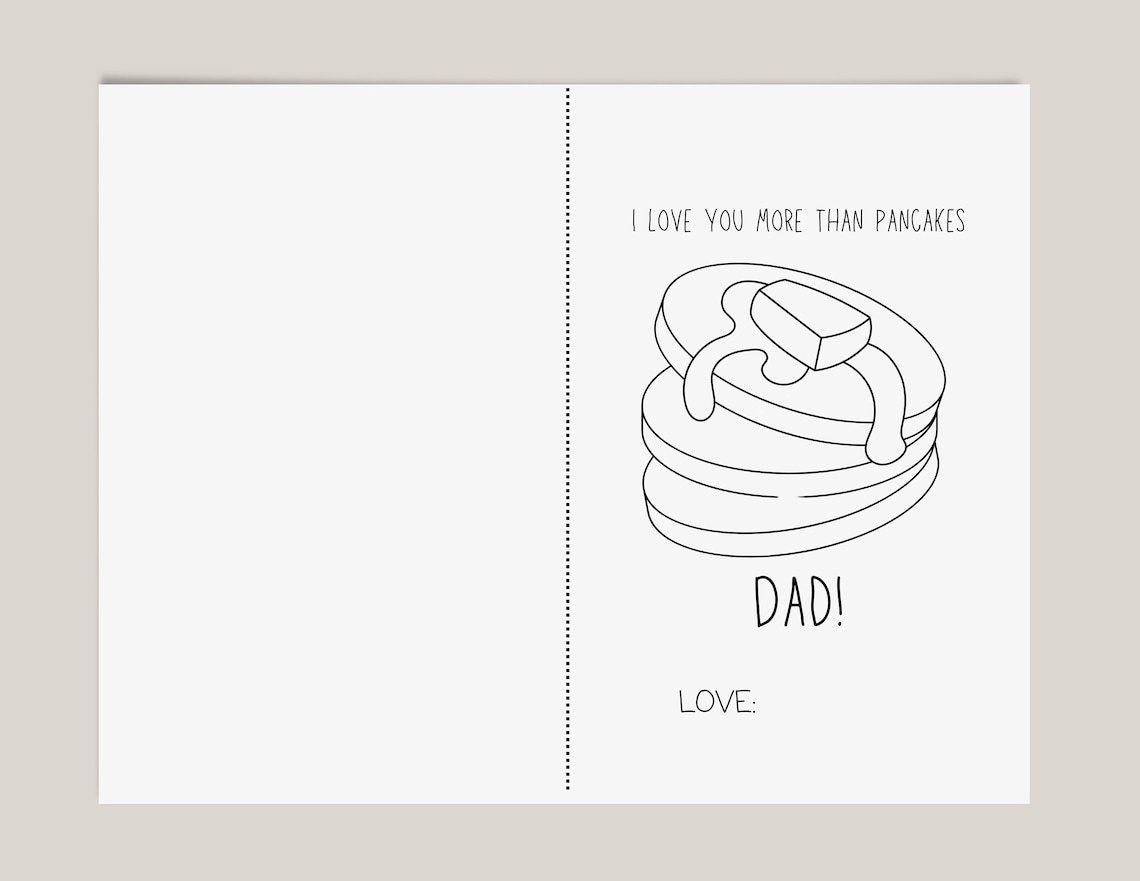 PRINTABLE CARD, Printable Fathers Day Card, Fathers Day Printable ...