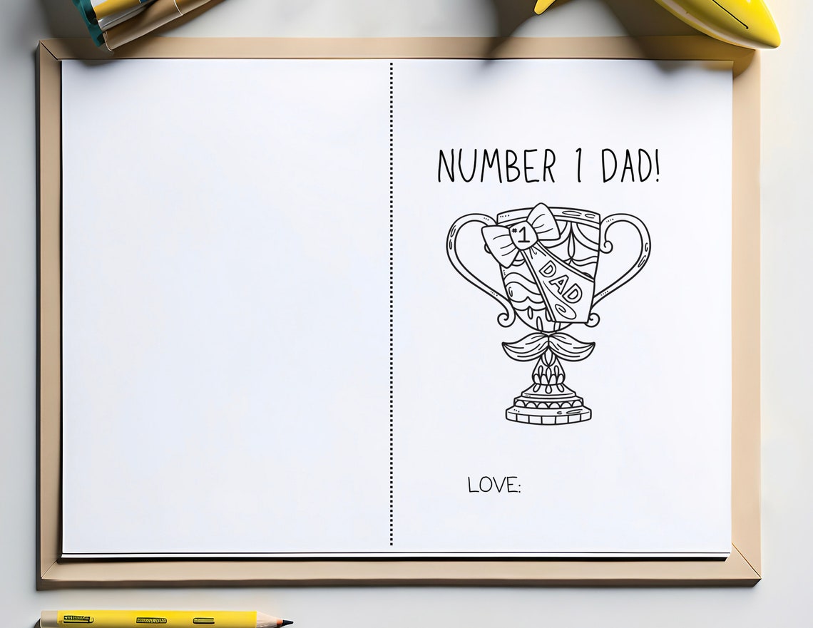 PRINTABLE CARD, Printable Fathers Day Card, Fathers Day Printable ...