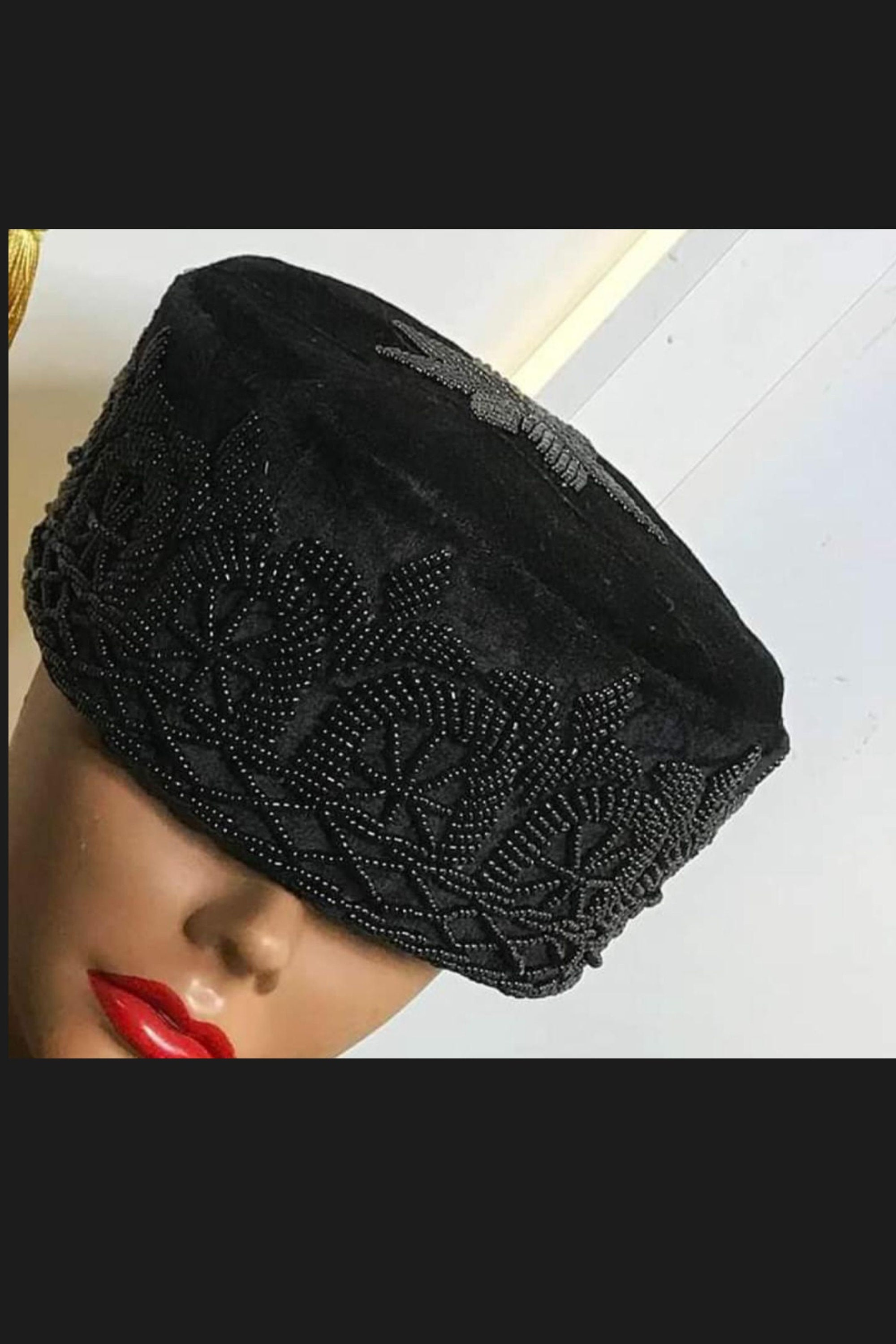 Black Igbo Ozo Cap African Men's 