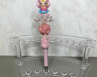 Cartoons doll pink Perlenstift: Handgemachter Strassstift