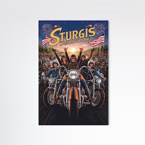 Sturgis Motorcycle Rally Digital Print | South Dakota Biker Wall Art | Bike Week Printable Home Decor | Digital Download Poster Souvenir