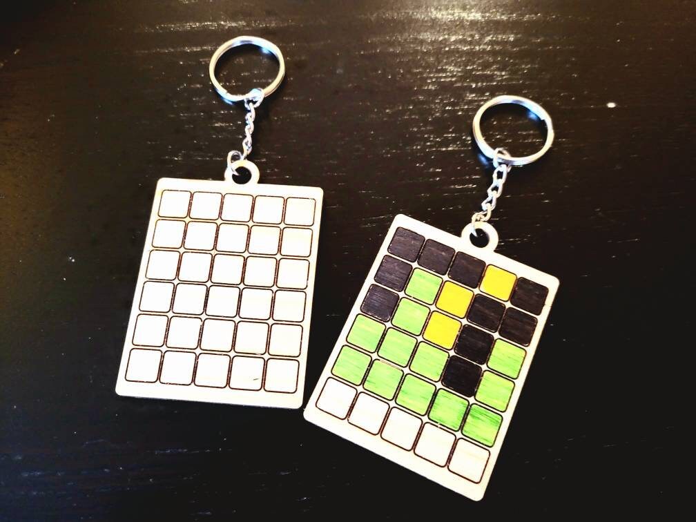 Wordle Game Keychain High Score Blanks & Customized  Etsy