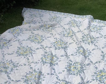 King Size Patchwork Quilt , Hand Stitched.