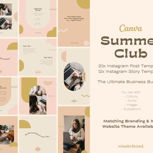 Retro Instagram Posts. Canva Instagram Post Templates. Retro Social Media Templates for Canva. Instagram Post & Story Templates.
