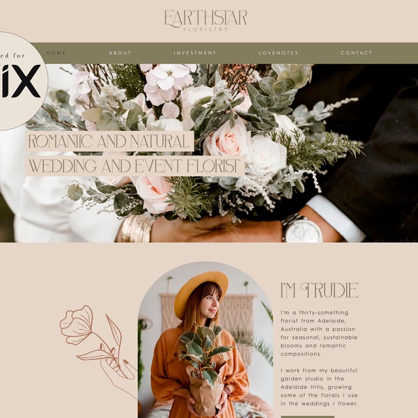 WIX Website Theme - Modern Website Template - Website Template Wix - Boho Web Design - Wix Website Design - Wonderbrand