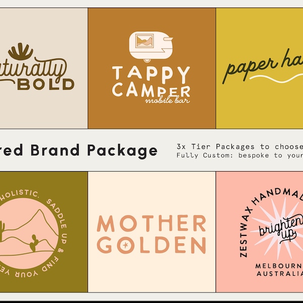 Custom Logo Design, Custom Brand Design, Branding Kit, Logo Design, Feminine Logo Branding Package, Minimalist Logo