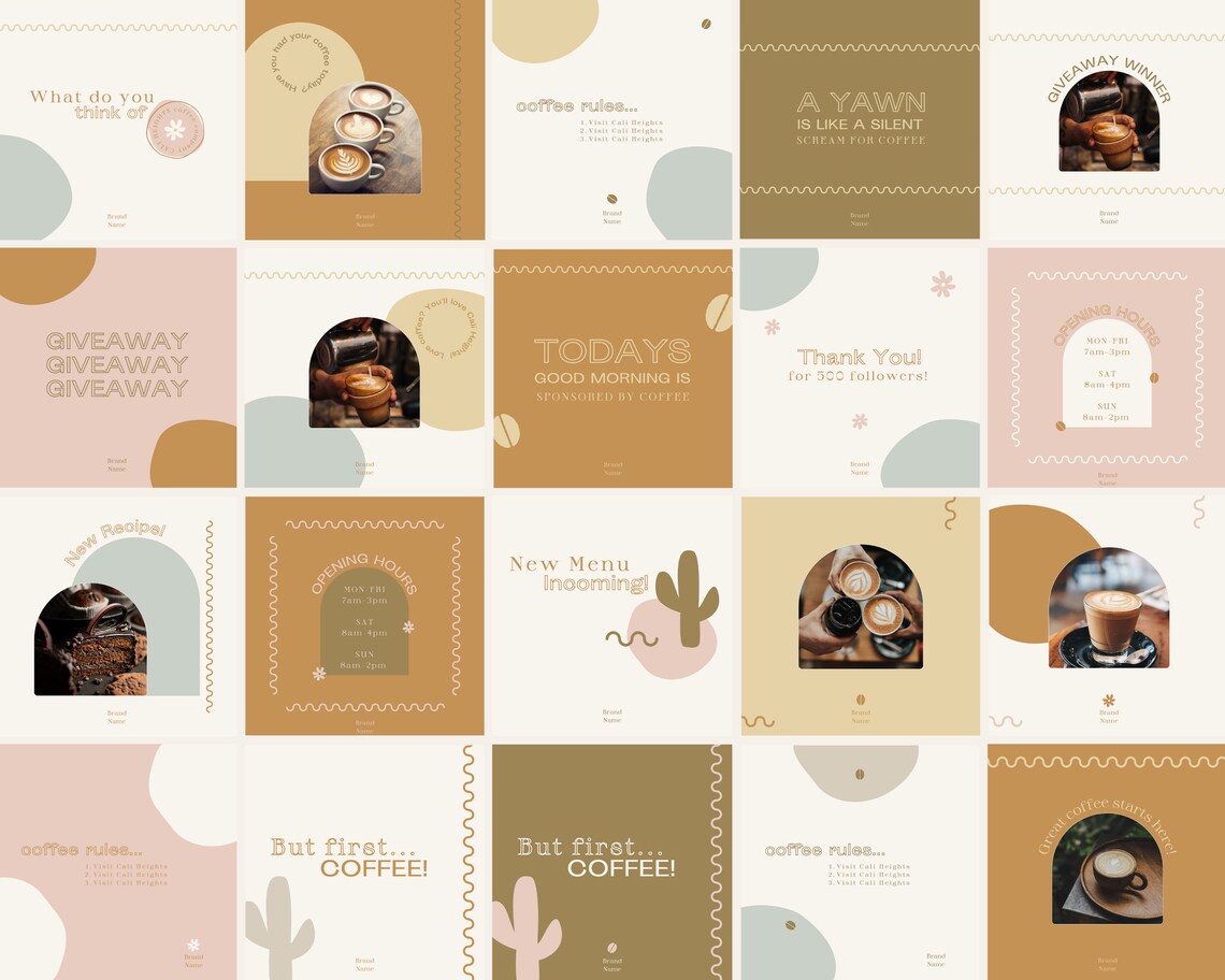 Boho Instagram Post & Story Templates for Canva (digital Download) - Etsy