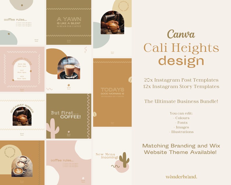 Boho Instagram Post & Story Templates for Canva (digital Download) - Etsy
