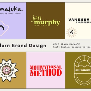Custom Modern Branding Logo Design, Custom Brand Design, Logo Design, Logo Design Package, Feminine Logo, Branding Package, Minimalist Logo